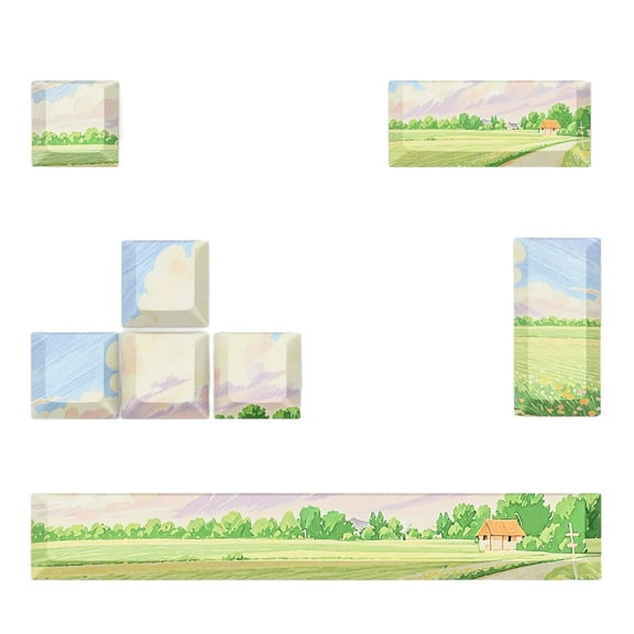 8Pcs Personalizeds Keycaps 5Side Dyes-SUB 6.25u SpaceBar Original Profile for Gaming Mechanical Keyboards