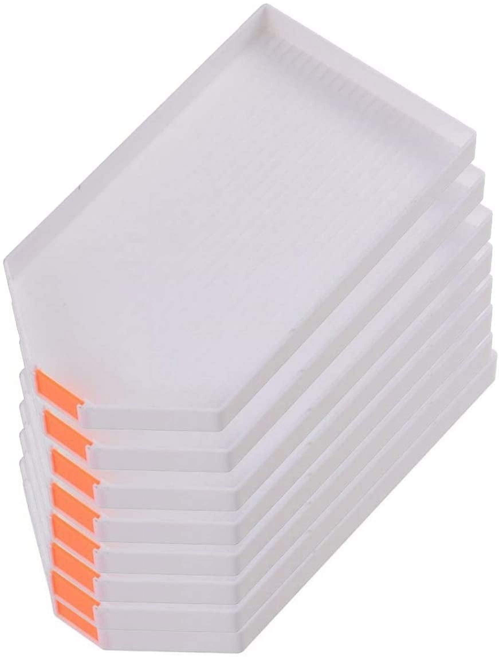 8Pcs Plastic Bead Sorting Trays Large Diamond Rhinestone Plate Tray Diamond Sorting Trays Cross