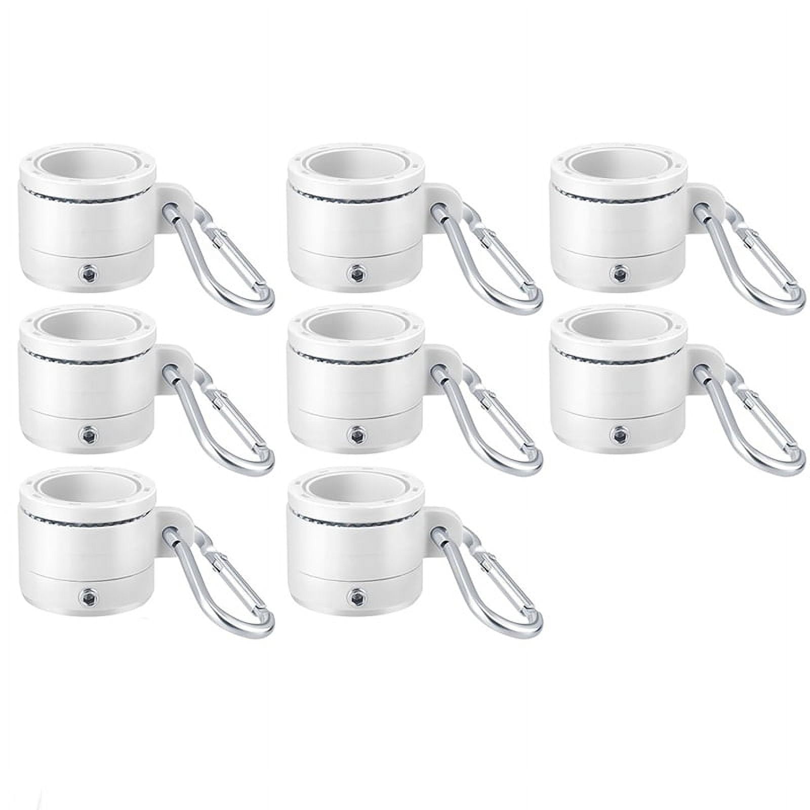 Plastic Flag Rings 8Pcs Plastic Flag Pole Rings with Bearings 360 Degree Rotating Anti ...