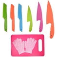 thumbnail image 1 of 8Pcs Plastic Kitchen Knife Nylon Kids Chef Knife Set Safe Colorful Plastic Cooking Knives for Children Play Food Toy Role Toys, 1 of 7