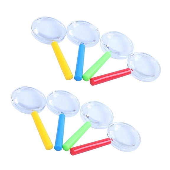 8Pcs Plastic Mini Magnifying Glass Children's Toys
