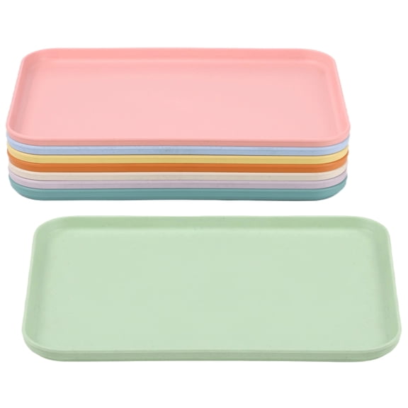 8 Pcs Plastic Art Trays, Stackable Sorting and Craft Trays, Activity Crafts Organizer Trays, Lunch Serving Plates, Jewelry Trays for Beads, Painting, DIY Projects