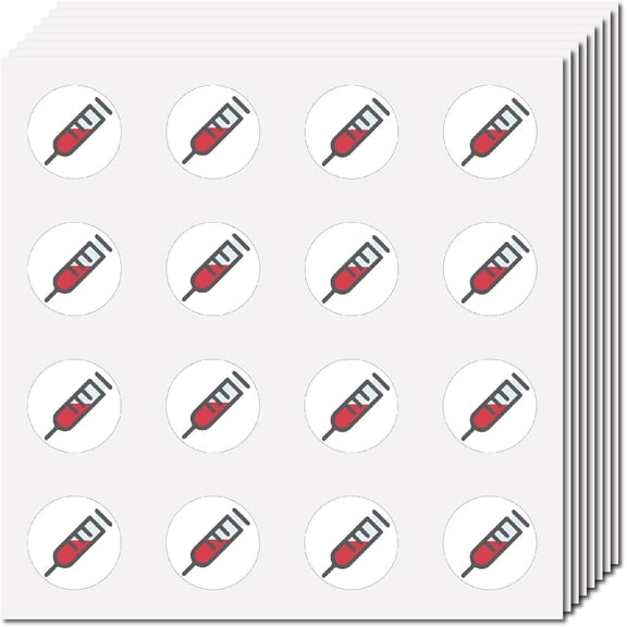 8Pcs Plastic Waterproof Self-Adhesive Picture Stickers Round Dot Cartoon Decals for s Art Craft Trophy 150x150mm Sticker: 25mm 8 pcs/set