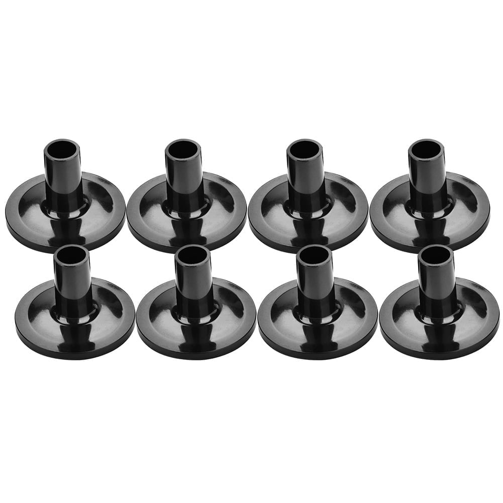 8Pcs Portable Drum Cymbal Sleeves,Plastic Black Drum Long Cymbal Sleeves Musical Instruments Accessory Replacement for Shelf Drum Kit