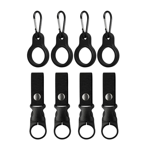 8Pcs Practical Water Bottle Holders With Plastic Hook Nylon Water Bottle Cycle For Backpacks And Belts
