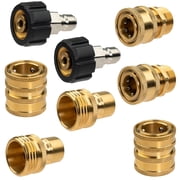 8Pcs Pressure Washer Adapter Set,Quick Disconnect Kits,0.55-inch Quickly Connect Swivel to 3/8'' Connect Fittings,3/4" to Quick Release