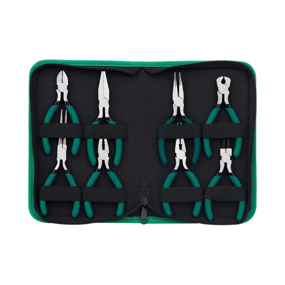 8Pcs Professional Pliers 5 Inches High Carbon Steel For Electronics And Craft Projects