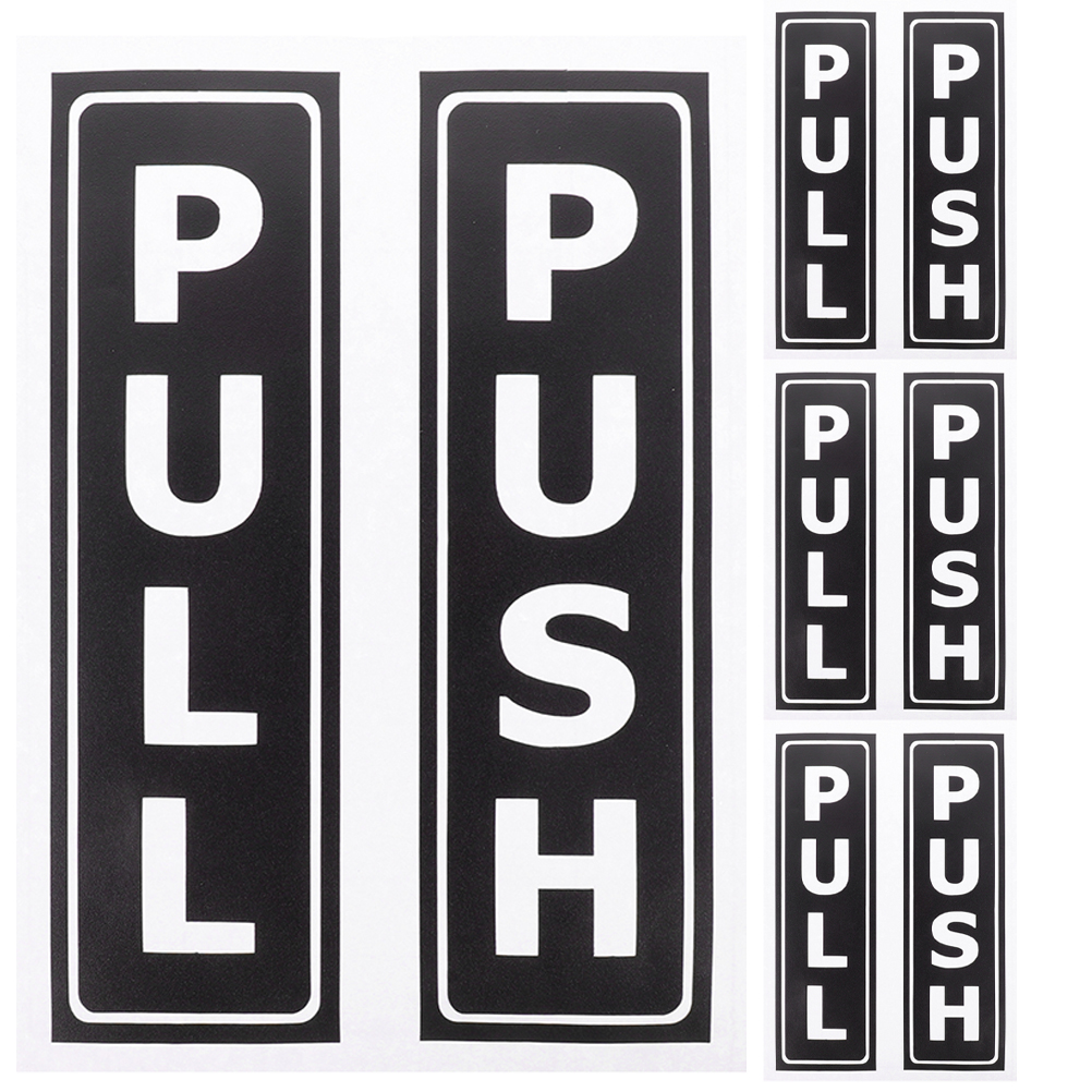 8Pcs Push Pull Door Decals Pull Push Door Signs Stickers Store Shop Door Sign Door PVC Stickers
