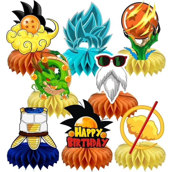 8Pcs Q Cartoon Honeycomb Table Centerpiece,Birthday Party Supplies Table Decorations for Party Decorations.