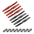 thumbnail image 1 of 8Pcs RC Propellers 6x3 Inch 2-Vane Main Rotors RC Aircraft Quadcopter Prop Replacement, Black/Red with 2 Washers, 1 of 6