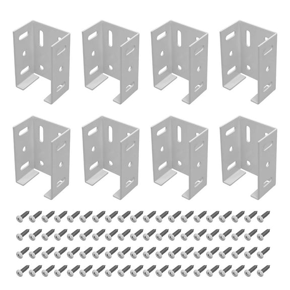 8Pcs Railing Bracket Heavy Duty Aluminum Alloys Fence Bracket with Screws Railing Connector Deck Rails Bracket