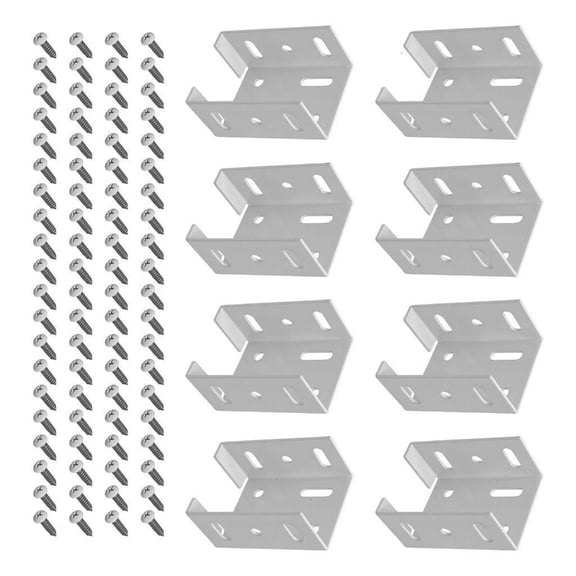 8Pcs Railing Bracket Heavy Duty Aluminum Alloys Fence Bracket with Screws Railing Connector Deck Wood Rails Bracket