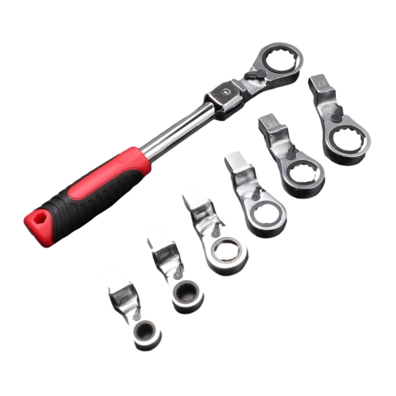 8Pcs Ratcheting Combination Wrench Set 8-10-12-13-14-17-19mm Ratcheting Wrench