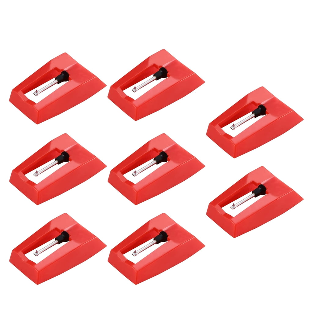 GLADFRESIT Record Player Needles - 2-Pack Replacement Stylus For Vintage Turntables (Red)