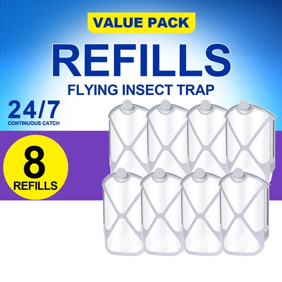 8Pcs Refill Cartridges | Compatible with Insect Trap Refill- Use in Any Room