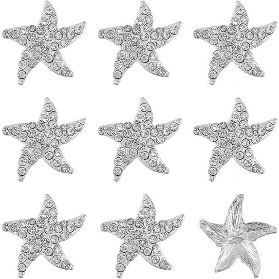 8Pcs Rhinestone Buttons Metal Sewing Shank Buttons Zinc Alloy Buttons Silver Sewing Buttons for Sewing Crafts Jacket Coat Hole: 2.3mm Silver