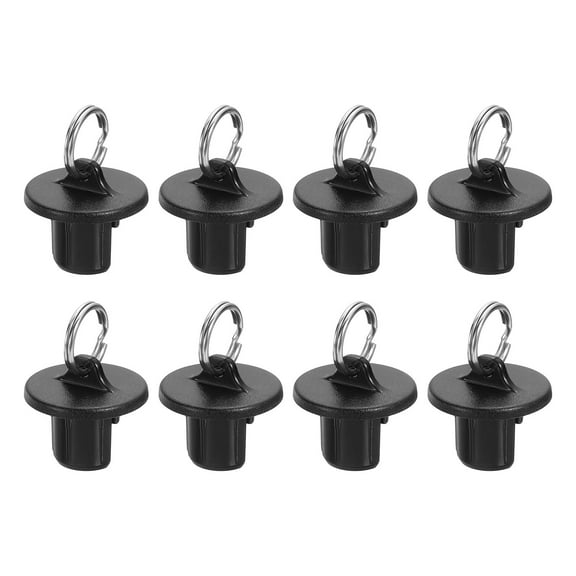 8Pcs Roller Shades Pull Ring End Cap, Roller Up Blinds Replacement, Black