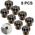 thumbnail image 1 of 8Pcs Round Ceramic Pumpkin Cabinet And Furniture Knobs Pulls Chrome Finished Base Drawer Handles Door Hardware Knob - Black, 1 of 6