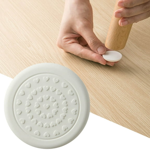 8Pcs Round Chair Foot Pad Sticker , Silicone Chair Leg Covers Caps for Hardwood Floors, Dining Room Bar stools Leg Protectors, Reduce Noise & No Scratch