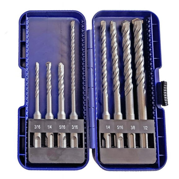 8Pcs SDS Plus Rotary Hammer Drill Bit Set Carbide Tips Drill for Concrete Masonry Bricks Rock Stone