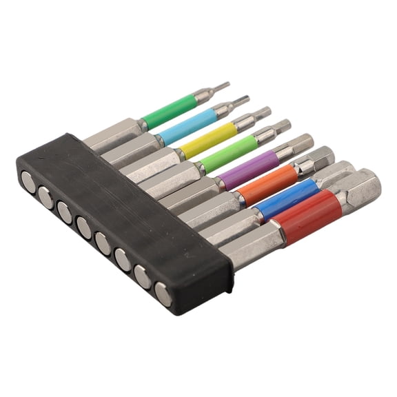 8Pcs Screwdriver Bit Set Magnetic Hex Head H1.5-H8 1/4 Shank Colored Screw Driver Electric Hexagonal Bit Screwdriver Socket Bit Fangkenuo