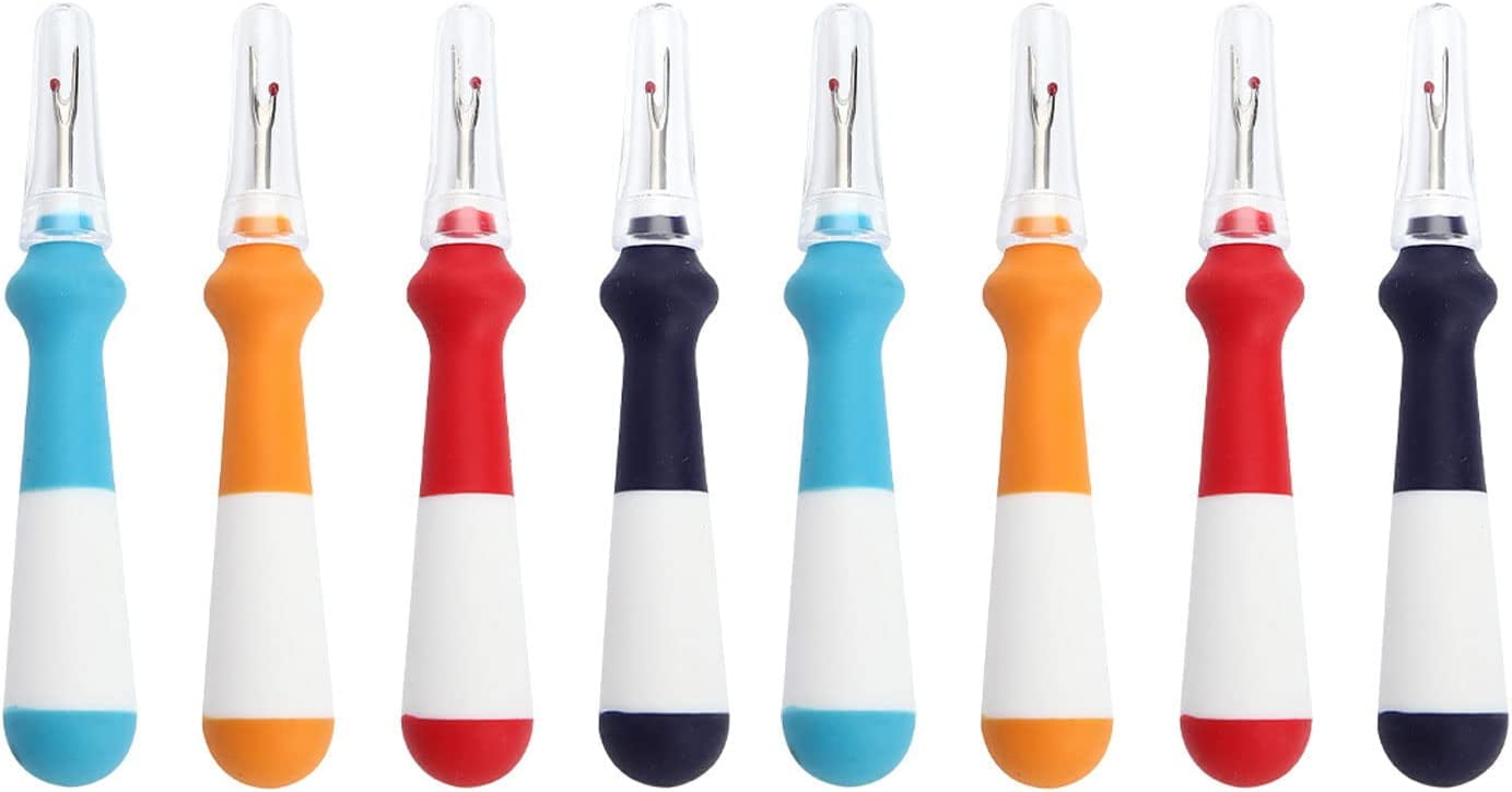8Pcs Seam Rippers Small Stitch Thread Unpicker with Transparent Cover