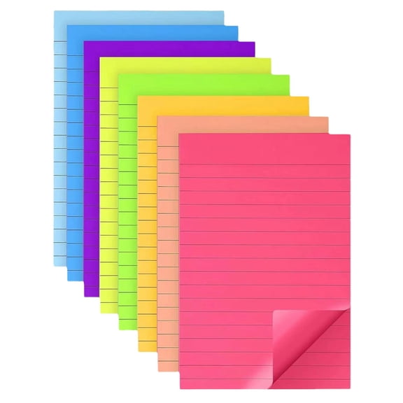 OUNONA Small Memo Pads in Assorted Colors, 8 Pieces Set for Notes and Reminders