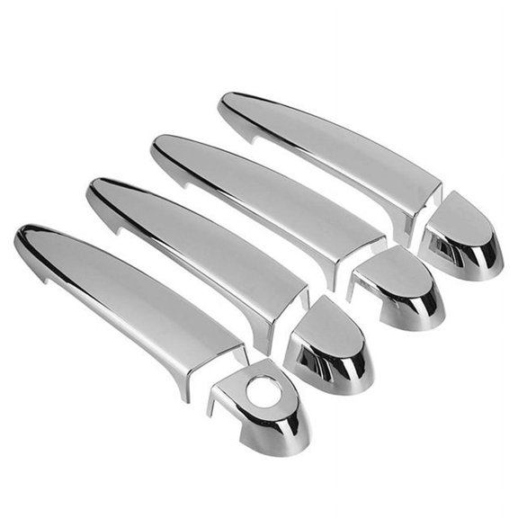 8Pcs Set Car Carbon Fiber Chrome Exterior Door Handle Cover Trims for- F30 F35 F34 E70 E71 E84 F25 F26 F20 F31