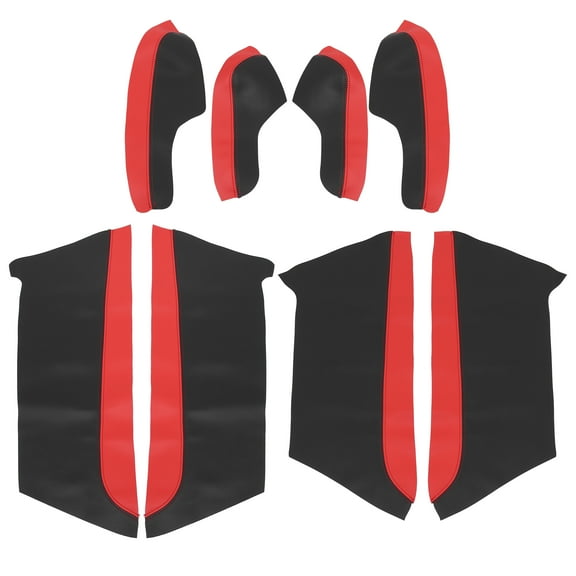 Unique Bargains 8Pcs/Set Car Door Panel Door Armrest Protector Cover Replacement for Honda Civic 10th Gen 2016-2020 Red with Red Line