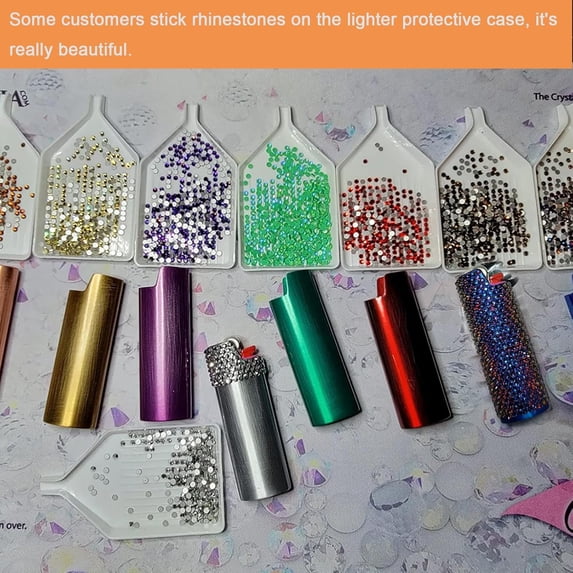 8Pcs Set Metal Lighter Case Cover Holder for BIC Full Size Lighter J6