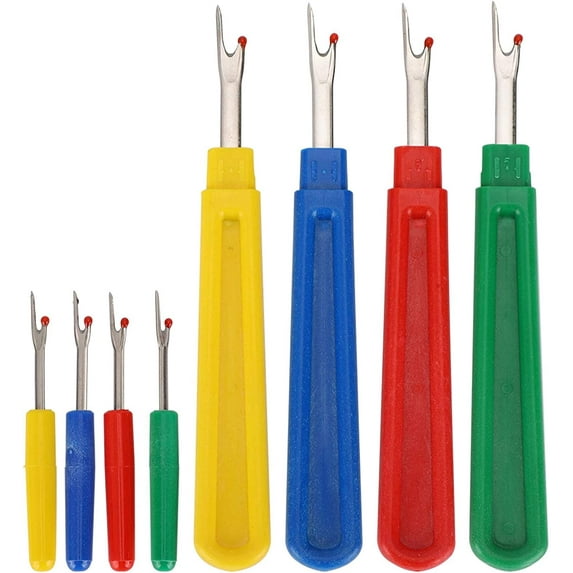 8Pcs Seam Ripper Hand Sewing Cross Stitch DIY Tool with Color Handle Stitch Ripper Small and Medium