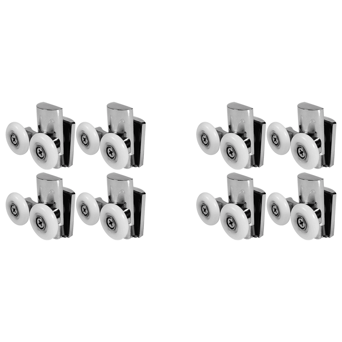 8Pcs Shower Door Wheels 23mm Shower Door Rollers Heavy Duty Zinc Alloy