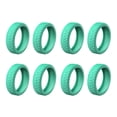thumbnail image 1 of 8Pcs Silicone Wheel Protectors Flexible Wear Resistant Scratch-proof Noise Reducing Suitcase Wheel Covers Castor Sleeves-Green, 1 of 8