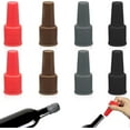 thumbnail image 1 of 8Pcs Silicone Wine Stopper, Reusable Sparkling Wine Bottle Stopper, Silicone Wine Bottle Stopper Wine Seal Stopper. (4 Colors), 1 of 5