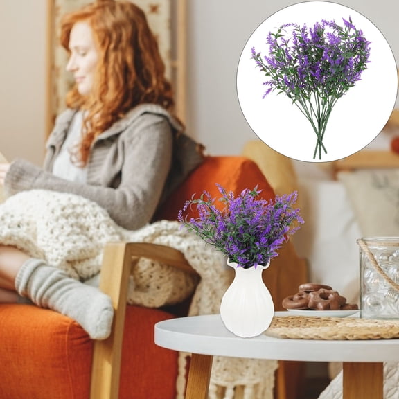 LITINKIMI 8Pcs Lilac Simulation Flower Indoor Lavender Decorations for Craft Enthusiasts