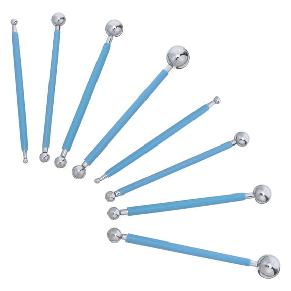 8Pcs Sky Blue Double Ended Dotting Stylus for Clay Hand Building and Mandalas Painting