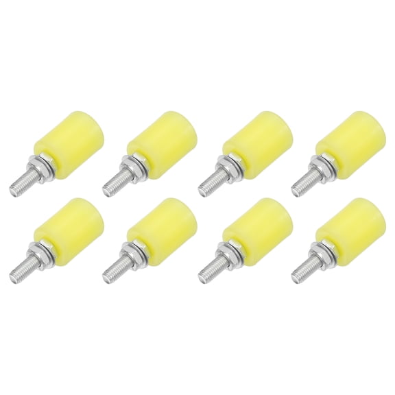 8Pcs Slide Gate Guide Roller, 1.57" Nylon Rollers Gate Support Assembly, Beige