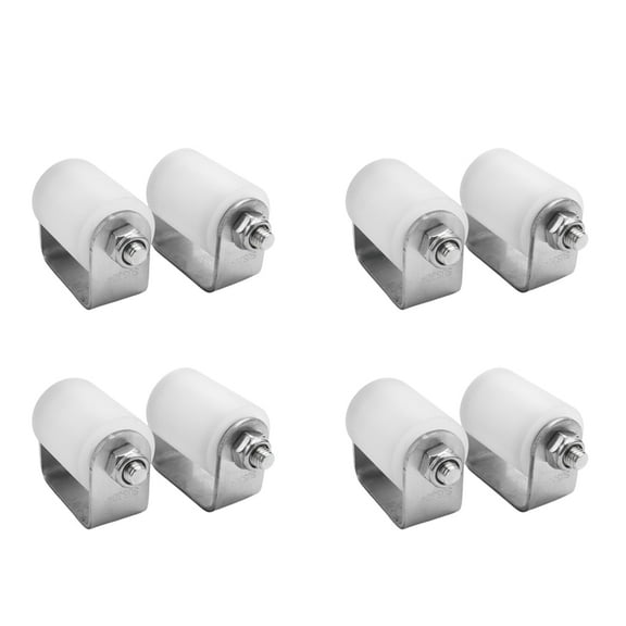 8Pcs Slide Gate Guide Roller 3 Inches Hard Nylon Sliding Rolling Gates Guider Heavy Duty Ball Bearing Side Roller