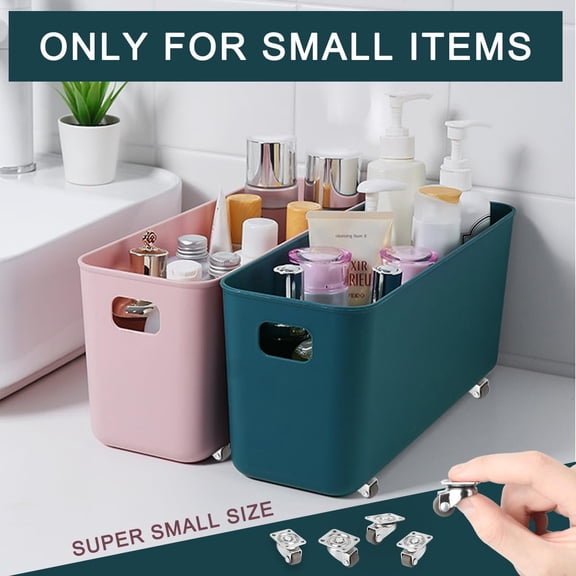 8Pcs Small Caster Wheels, 1/2inch Mini Swivel Caster Wheels, Low Profile Self Adhesive Plate Casters Rollers for Furniture,Kitchen Appliances, Light-Duty Projects, Planters,Tray