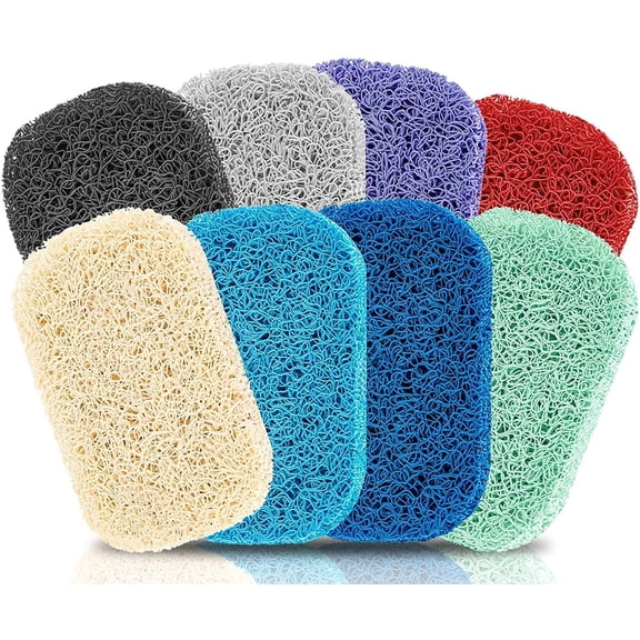8Pcs Soap Saver Pad, Soap Savers for Bar Soap Self Draining Pads for Soap Lift Dish, Soap Holders for Bathroom (8 Colors)