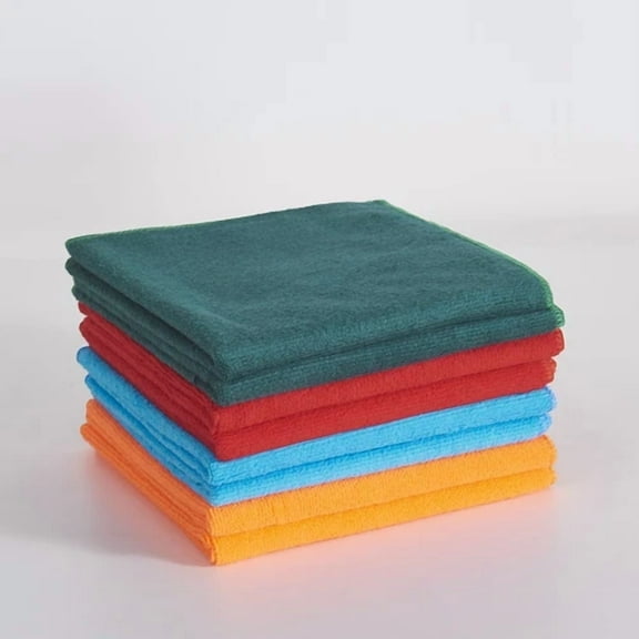 8Pcs Soft Microfiber Absorbent Car Washing Cloths Kitchen Cleaning Rag Reusable