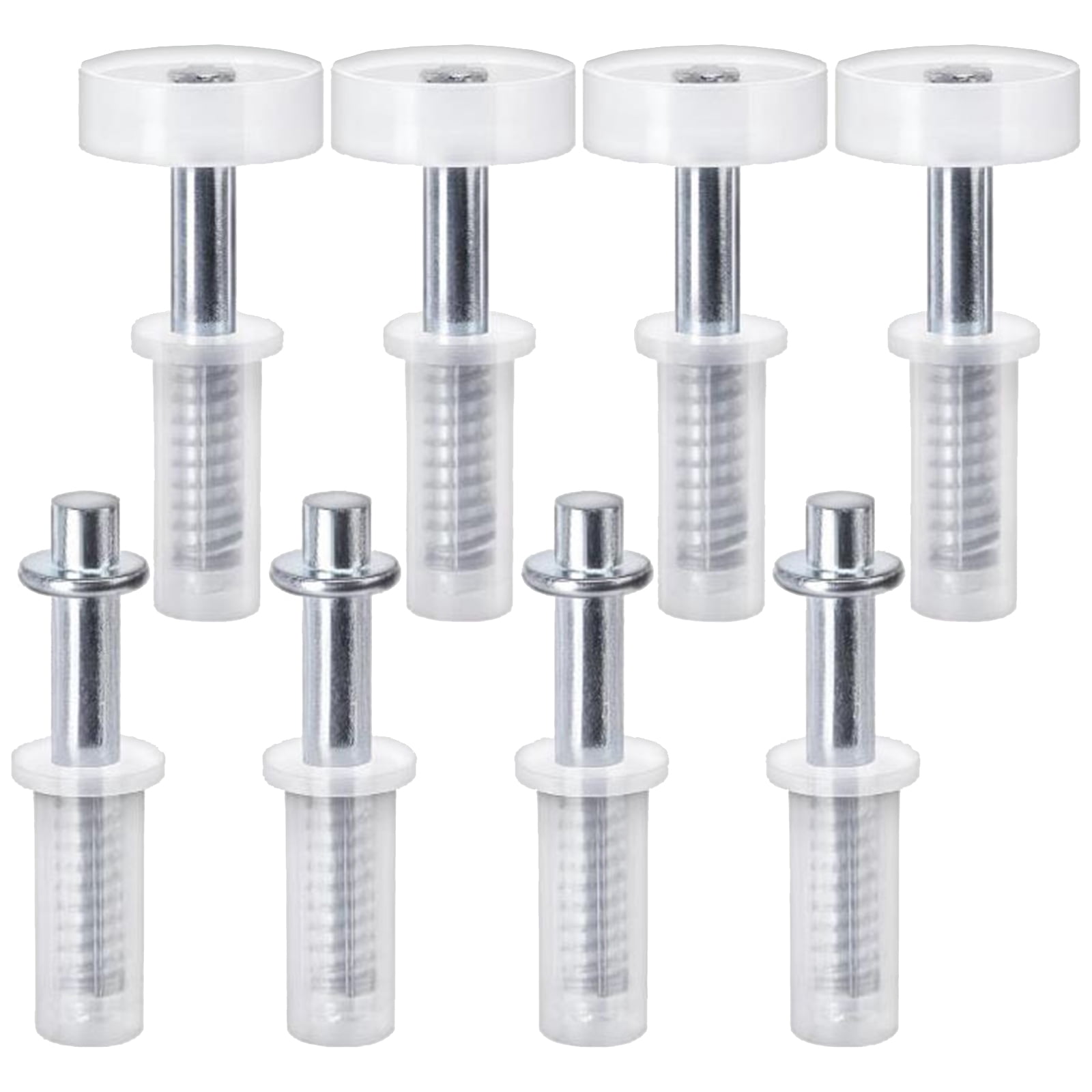 8Pcs Spring Loaded Bifold Door Hardware with Top Guide Wheel & Pivots ...