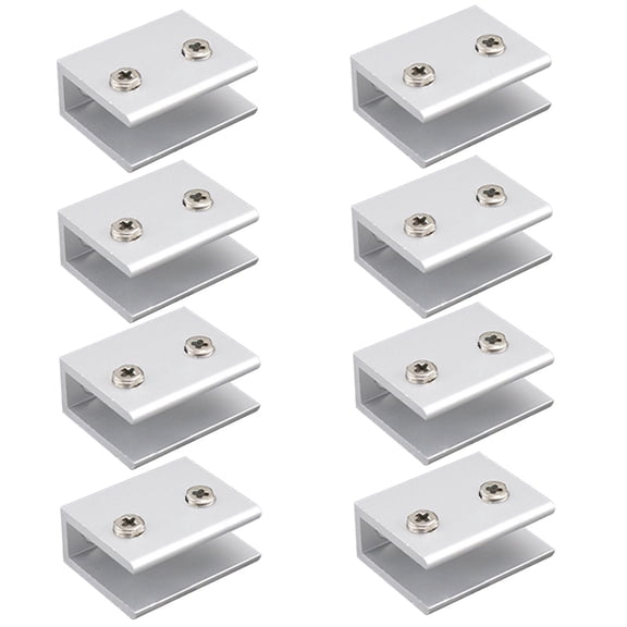 8Pcs Square Glass Clamp Glass Holder Support Bracket Heavy Duty Glass Clamp Clip
