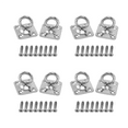 thumbnail image 1 of 8Pcs Square Swivel Pad Eye Rotatable Ceiling Hook Wall Mounted Hook Stainless Steel Eye Pad Plate (with Screws), 1 of 5