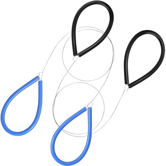 8Pcs Stainless Steel Clay Cutters Wire with Silicone Handles, Sharpness and Firm, Suitable for All Types of Clay, Pottery, Ceramic Making, Cheese, Dough, Sculpture - Blue, Black