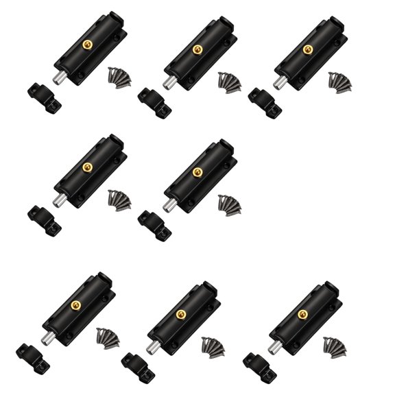8Pcs Stainless Steel Door Lock Antitheft Security Button Open Lock Door Hardware Automatic Spring Door Latches Bolt