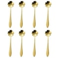 thumbnail image 1 of 8Pcs Stainless Steel Gold Leaf Creative Appetizer Cake Fruit Forks Set Tasting Dessert Forksgolden12.5*3cmstyle:style 1;, 1 of 5
