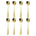 thumbnail image 1 of 8Pcs Stainless Steel Gold Leaf Creative Appetizer Cake Fruit Forks Set Tasting Dessert Forksgolden12.6*2.7cm, 1 of 5