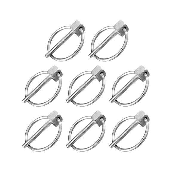 8Pcs Stainless Steel Round Safety Pins Lynches Linch Pins Retaining Clips Trailer Lock Pin Marine Hardware Enduring