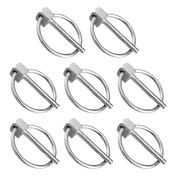 8Pcs Stainless Steel Round Safety Pins Lynches Linch Pins Retaining Clips Trailer Lock Pin Marine Hardware Enduring